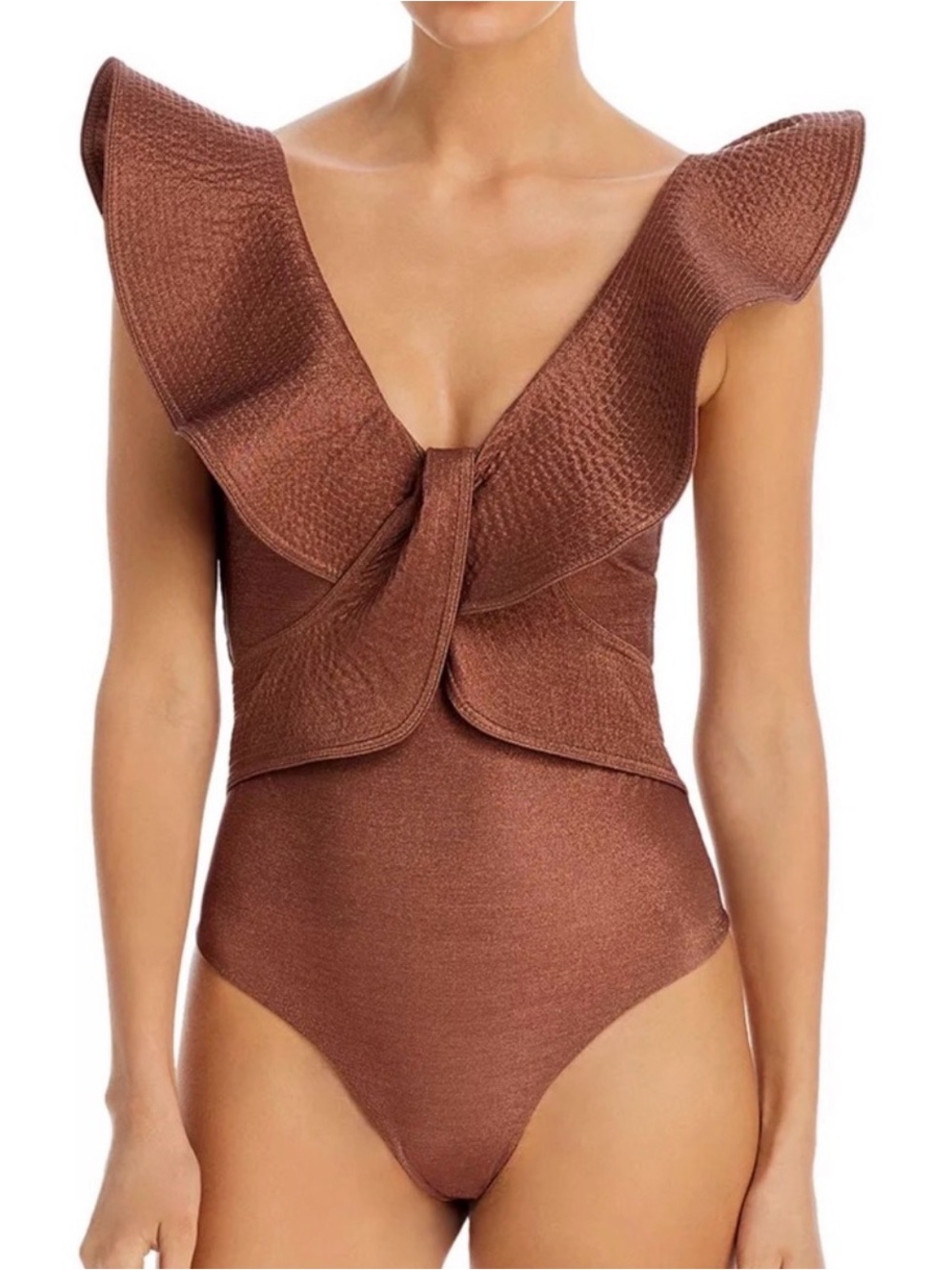 New Johanna Ortiz Bronze One-Piece Golden Beaches size Large